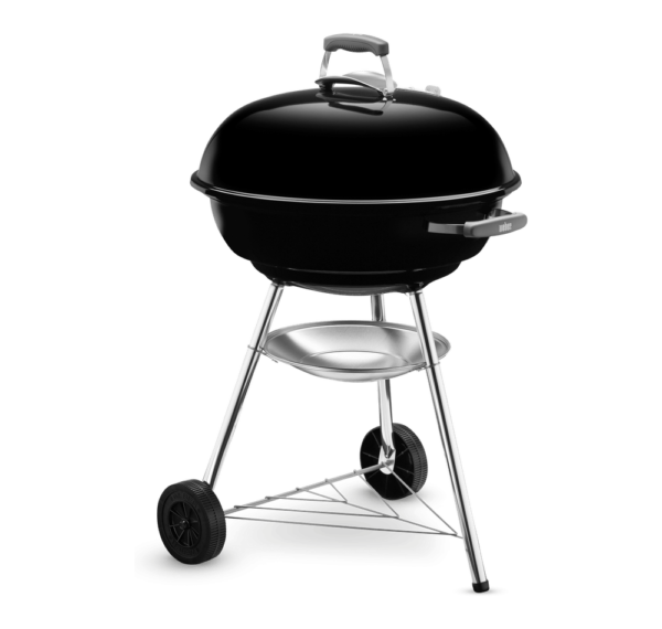 Barbecue a carbone Weber Compact Kettle 57 cm Nero + Kit Ciminiera Di Accensione 17631 - immagine 2