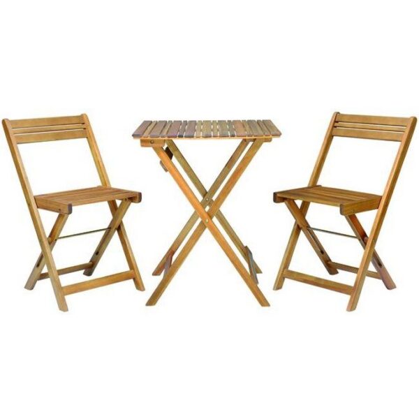 SET ARREDO GIARDINO VIGOR MOD. ETTORE IN LEGNO 3 PZ