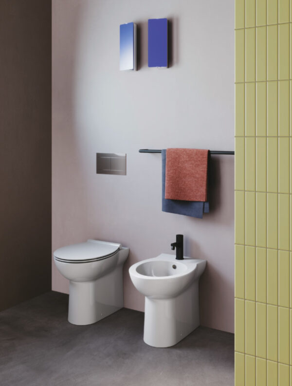 AZZURRA SANITARI FILO MURO A TERRA FAST VASO + BIDET