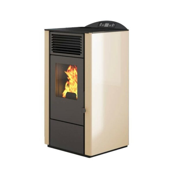 STUFA A PELLET PUNTO FUOCO MOD. LORY-10 8,8Kw  Avorio