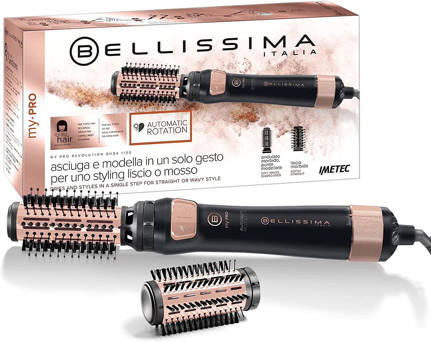 Imetec Bellissima Spazzola ad aria 5 in 1 Dry&Style System GH18 1100